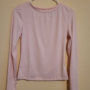 Elegant Pink Long Sleeve Women's Top